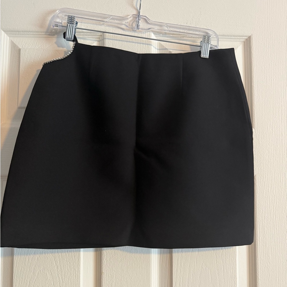 Zara Black Skirt with Silver Accent